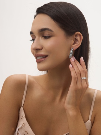 Купить оптом серьги из серебра с топазами 2340071183 от Krasnoe