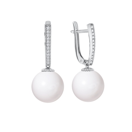 Купить оптом серьги из серебра с агатами и фианитами 2340390822л-10 от Krasnoe