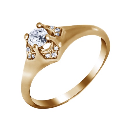 Купить оптом кольцо из серебра с фианитами 1320200071 от Krasnoe