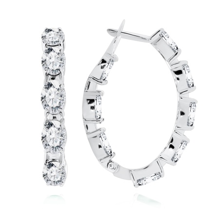 Купить оптом серьги из серебра с фианитами 2340201183 от Krasnoe