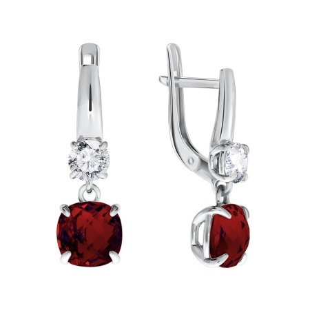 Купить оптом серьги из серебра с кристалл ювелирныйами и фианитами 2340290283-31 от Krasnoe