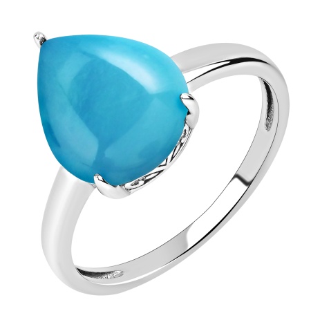 Купить оптом кольцо из серебра с бирюзой 1340315161 от Krasnoe