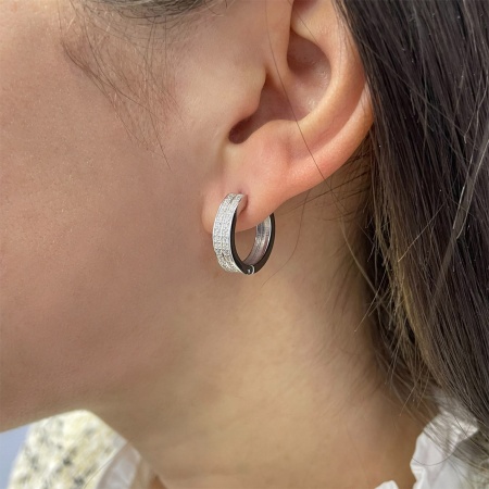 Купить оптом серьги из серебра с фианитами 2340201286л от Krasnoe