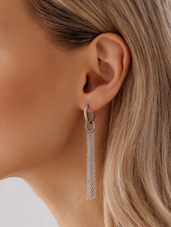 Купить оптом серьги из серебра без вставок 2340405644-4 от Krasnoe