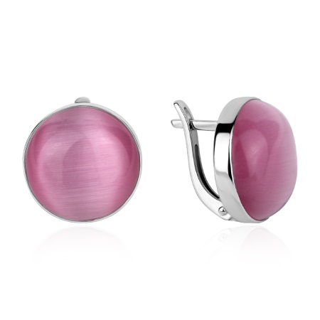 Купить оптом серьги из серебра с кошачий глазами 2340265891-30 от Krasnoe