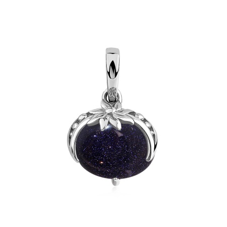 Купить оптом подвеска из серебра с синтетическим авантюрином 3340365053 от Krasnoe