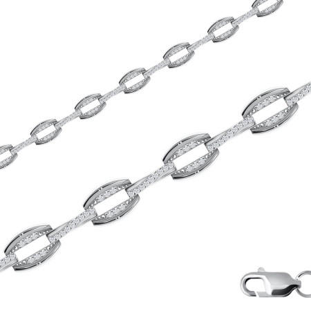 Купить оптом браслет из серебра с фианитами 4340200277л-18 от Krasnoe