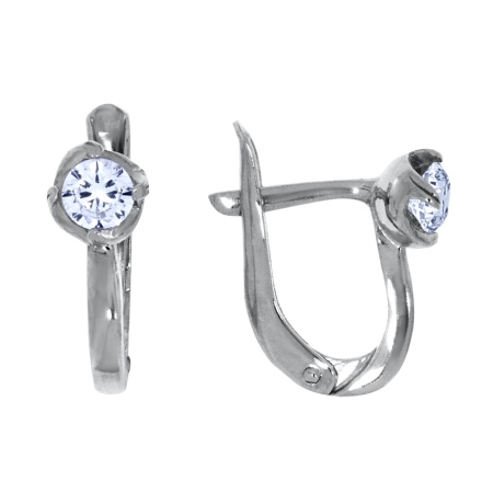 Купить оптом серьги из серебра с фианитами 2340200040 от Krasnoe