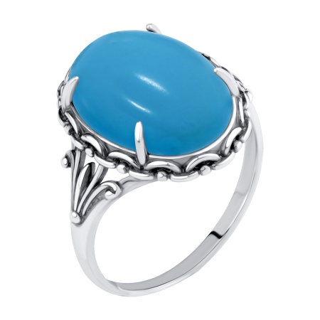 Купить оптом кольцо из серебра с бирюзой 1310Б25804 от Krasnoe