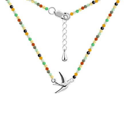 Купить оптом колье из серебра с агатами 8340394876-40 от Krasnoe