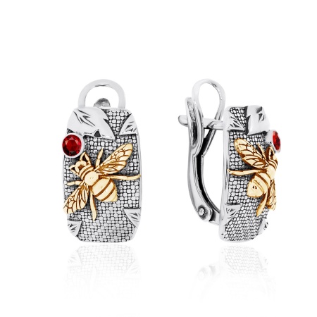 Купить оптом серьги из серебра с гранатами 2317151771 от Krasnoe