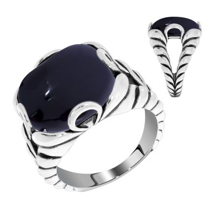 Купить оптом кольцо из серебра с агатом 1310390976-20 от Krasnoe