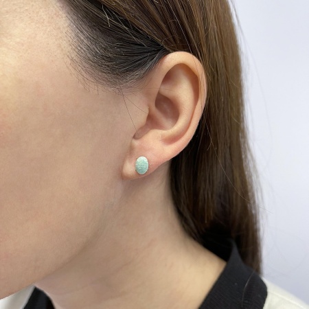 Купить оптом пусеты из серебра с амазонитами 2320372321 от Krasnoe