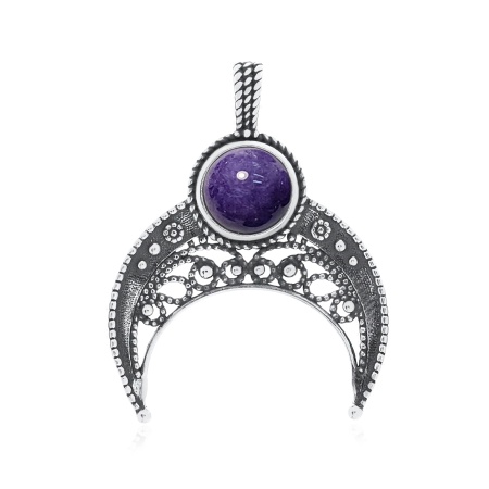 Купить оптом подвеска из серебра с чароитом 3310461819 от Krasnoe
