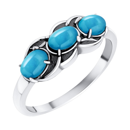 Купить оптом кольцо из серебра с бирюзой 1310315764 от Krasnoe