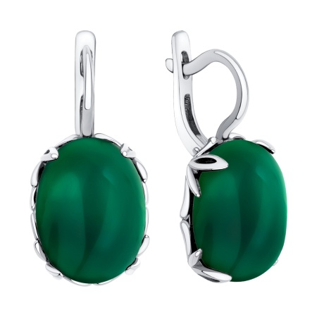 Купить оптом серьги из серебра с агатами 2340395749-60 от Krasnoe