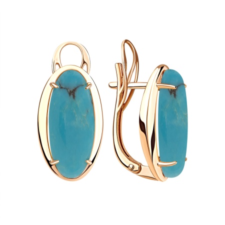 Купить оптом серьги из серебра с бирюзой 2320311974 от Krasnoe