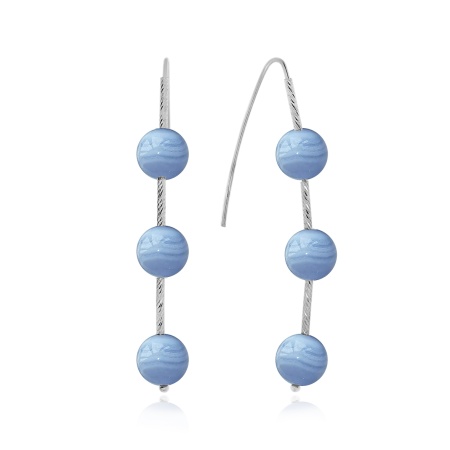 Купить оптом серьги из серебра с агатами 2340391073-71 от Krasnoe