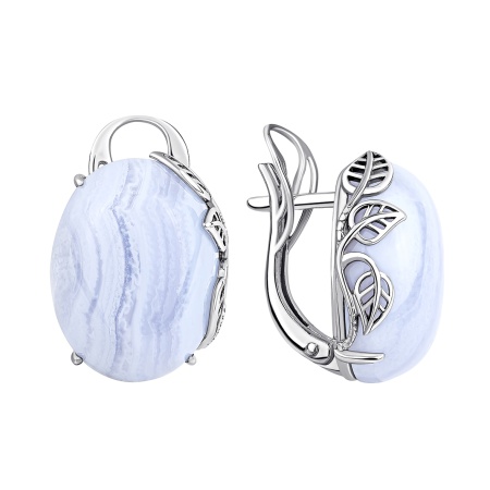 Купить оптом серьги из серебра с агатами 2340395049-84 от Krasnoe