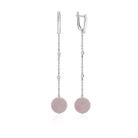 Купить оптом серьги из серебра с кварцем 2340780853л-30 от Krasnoe