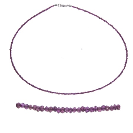 Купить оптом бусы из серебра с родолитами 8340446021-45 от Krasnoe