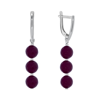 Купить оптом серьги из серебра с агатами 2340650314-37 от Krasnoe