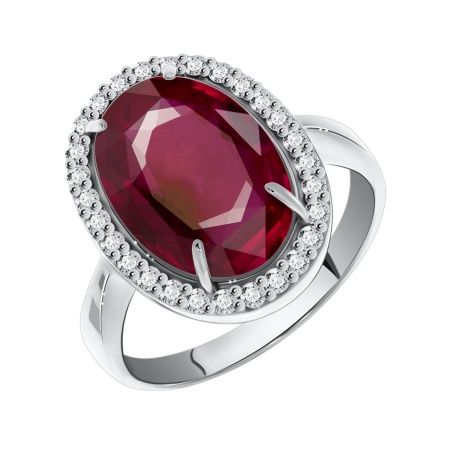 Купить оптом кольцо из серебра с кварцем и фианитами 1340180253-37 от Krasnoe