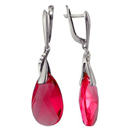 Купить оптом серьги из серебра кристаллом 3987013391-33 от Krasnoe