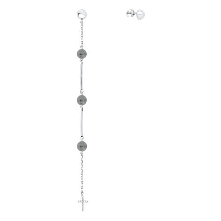 Купить оптом пусеты из серебра с жемчугами 2340241268л-22 от Krasnoe