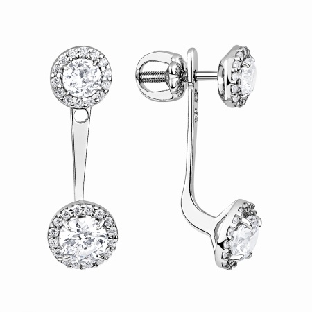 Купить оптом серьги из серебра с фианитами 2340204886л от Krasnoe