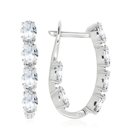 Купить оптом серьги из серебра с фианитами 2340201182 от Krasnoe