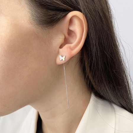 Купить оптом серьги из серебра без вставок 2340401917 от Krasnoe