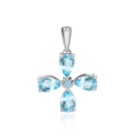 Купить оптом подвеска из серебра с топазами 3340071090 от Krasnoe