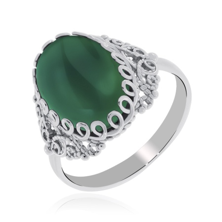Купить оптом кольцо из серебра с агатом 1340391946-60 от Krasnoe