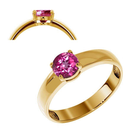 Купить оптом кольцо из серебра с топазом 1320070254-30 от Krasnoe