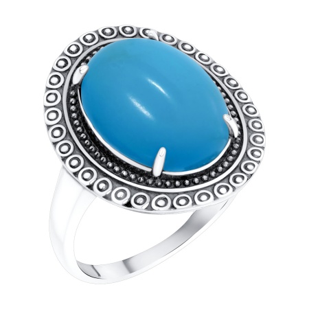 Купить оптом кольцо из серебра с бирюзой 1310Б25773 от Krasnoe