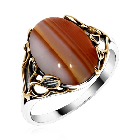 Купить оптом кольцо из серебра с сердоликом 1317685167 от Krasnoe