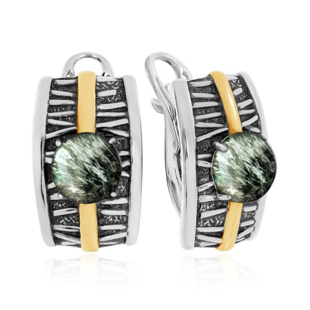 Купить оптом серьги из серебра с серафинитами 2317921754 от Krasnoe