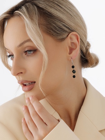 Купить оптом серьги из серебра с агатами и агатами 2340395880-А15 от Krasnoe