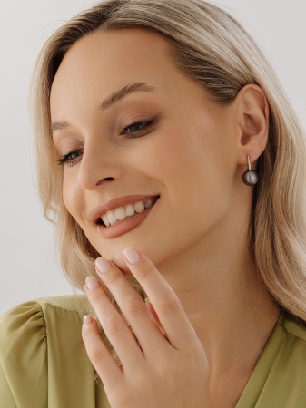 Купить оптом серьги из серебра с жемчугами 2340244318-21 от Krasnoe