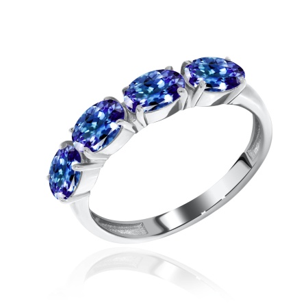 Купить оптом кольцо из серебра с танзанитами 1340961182 от Krasnoe