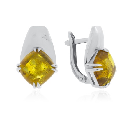 Купить оптом серьги из серебра с янтарём 2340481455 от Krasnoe