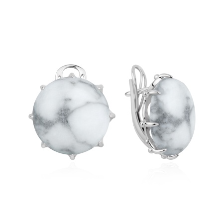 Купить оптом серьги из серебра с кахолонгами 2340К06637 от Krasnoe