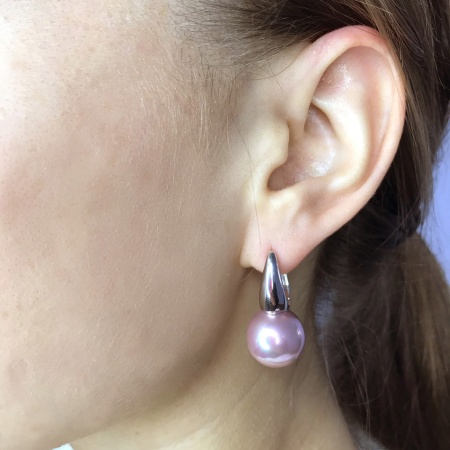 Купить оптом серьги из серебра с жемчугами 2340240799-47 от Krasnoe