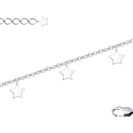 Купить оптом браслет из серебра без вставок 4340405333-4-25 от Krasnoe