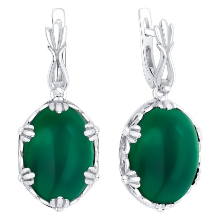 Купить оптом серьги из серебра с агатами 2340395729-60 от Krasnoe