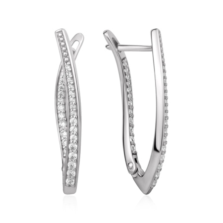 Купить оптом серьги из серебра с фианитами 2340205357л от Krasnoe