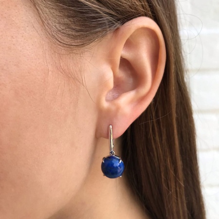 Купить оптом серьги из серебра с лазуритами 2340472311 от Krasnoe