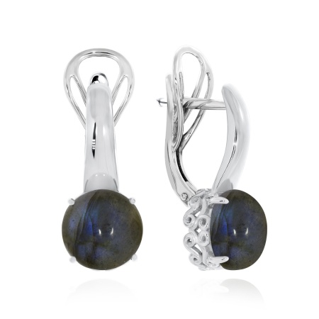 Купить оптом серьги из серебра с лабрадоритами 2340Л01263 от Krasnoe