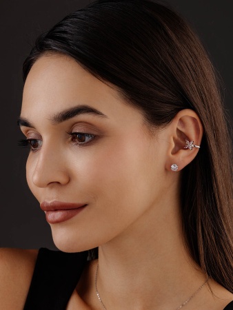 Купить оптом серьги из серебра с фианитами 2340205422 от Krasnoe